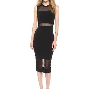 Alice and Olivia Black Midi Dress
